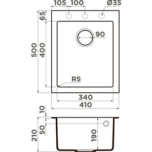 Кухонная мойка Omoikiri Bosen 41A-GB графит (4993812)