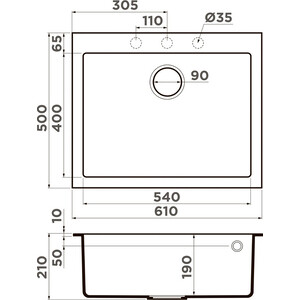 Кухонная мойка Omoikiri Bosen 61A-GR leningrad grey (4993825)