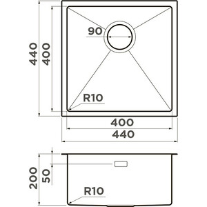 Кухонная мойка Omoikiri Taki 44-U/IF-GB графит (4997017)