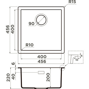 Кухонная мойка Omoikiri Yamakawa 45 Integra-GB графит (4997251)