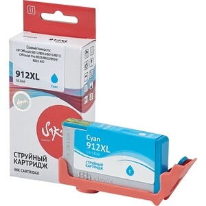 Картридж Sakura 3YL81AE (№912XL Cyan) для HP, голубой, 10,5 мл., 825 к.