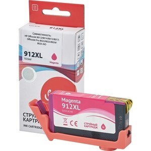 Картридж Sakura 3YL82AE (№912XL Magenta) для HP, пурпурный, 10,5 мл., 825 к.