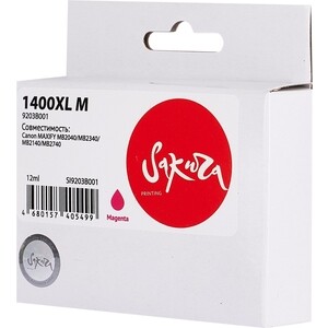 Картридж Sakura 9203B001 (1400XL M) для Canon, пурпурный, 12 мл., 900 к.