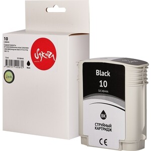 Картридж Sakura C4844A (№10 Black) для HP, черный, 72 мл., 2200 к.
