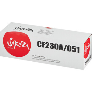 Картридж Sakura CF230A/051 для HP, Canon, черный, 1700 к. картридж для лазерного принтера hp 30a cf230a оригинал