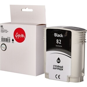 Картридж Sakura CH565A (№82 Black) для HP, черный, 72 мл., 3200 к.