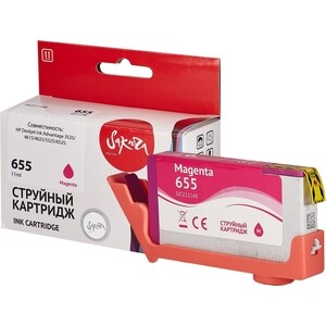 Картридж Sakura CZ111AE (№655 Magenta) для HP, пурпурный, 11 мл., 600 к.