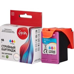 Картридж Sakura CZ638AE (№46 Tri-colour) для HP, триколор, 21 мл., 750 к.