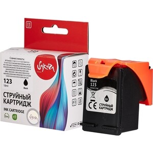 Картридж Sakura F6V17AE (№123 Black) для HP, черный, 18 мл., 600 к.