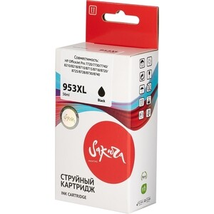 Картридж Sakura L0S70AE (№953XL Black) для HP, черный, 56 мл., 2000 к.