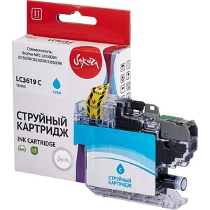 Картридж Sakura LC3619C для Brother, голубой, 18,4 мл., 1500 к.