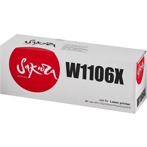 Картридж Sakura W1106X (106X) для HP, черный, 3000 к. картридж sakura tn3330 3000 к