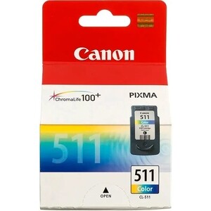 Картридж Canon CL-511 (2972B007) для Canon PIXMA MP, MX и iP, многоцветный, 9 мл, 245 стр.