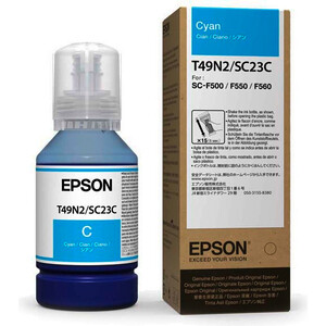 Контейнер с чернилами Epson T49N2 C13T49N200, 140 мл., 6000 к., голубой контейнер с чернилами epson q140 пигментный