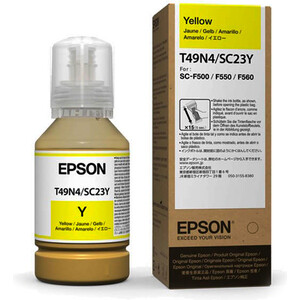 Контейнер с чернилами Epson T49N4 C13T49N400, 140 мл., 15000 к., желтый контейнер с чернилами epson q140 пигментный