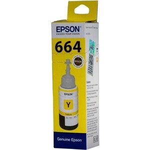 Контейнер с чернилами Epson T6644 C13T664498, 70 мл., 7500 к., желтый контейнер с чернилами epson q140 пигментный