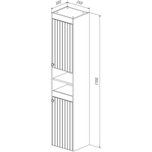 Пенал Lemark Romance 35х170 белый глянец (LM07R35P)