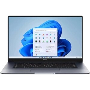 Ноутбук Honor MagicBook 15 15.6'' FHD Ryzen 5 5500U, 16Гб, SSD 512Гб, Radeon, без ОС, серый, 1.6 кг 5301AFVQGRAY