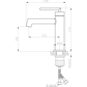 Смеситель для раковины BelBagno Acqua хром (ACQUA-LVM-CRM)