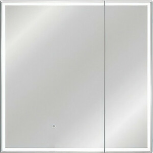 Зеркало-шкаф Style line Квартет 80х80 с подсветкой, сенсор (СС-00002375) зеркало style line атлантика 90 с подсветкой белое сс 00002213
