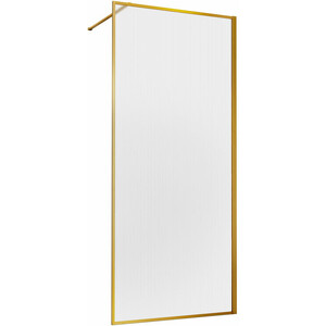 Душевая перегородка Vincea Walk-In HP Art 80х120-70 брашированное золото, стекло рифленое (VSW-1HP800FLBG)