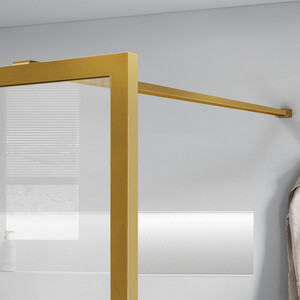 Душевая перегородка Vincea Walk-In HP Art 80х120-70 брашированное золото, стекло прозрачное/рифленое (VSW-1HC800CFBG)