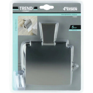 Держатель туалетной бумаги Fixsen Trend Graphite с крышкой, черный графит (FX-98010)
