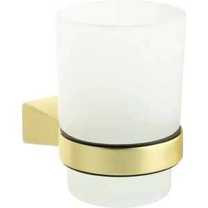 Стакан для ванной Fixsen Trend Gold матовое золото/стекло матовое (FX-99006) планка fixsen trend gold с 5 крючками матовое золото fx 99005 5