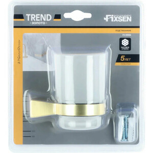 Стакан для ванной Fixsen Trend Gold матовое золото/стекло матовое (FX-99006)