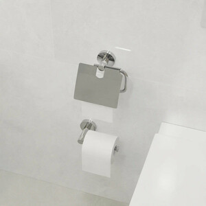 Держатель туалетной бумаги Fixsen Comfort Chrome с крышкой, хром (FX-85010)