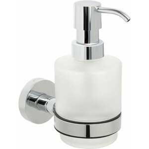 Дозатор для жидкого мыла Fixsen Comfort Chrome хром/стекло матовое (FX-85012) кольцо для полотенец fixsen comfort chrome fx 85011