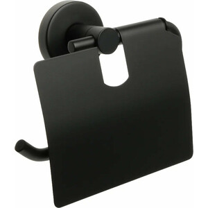 Держатель туалетной бумаги Fixsen Comfort Black с крышкой, черный матовый (FX-86010) дозатор franke comfort матовый 112 0652 763