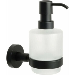 Дозатор для жидкого мыла Fixsen Comfort Black черный матовый/стекло матовое (FX-86012) емкость для специй 8 см 3 шт стекло пластик comfort