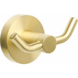 Крючок двойной Fixsen Comfort Gold золото-сатин (FX-87005A) крючок самоклеящийся круглый золото