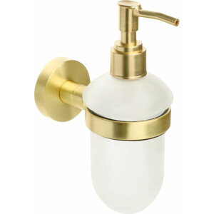 Дозатор для жидкого мыла Fixsen Comfort Gold золото-сатин/стекло матовое (FX-87012) емкость для специй 8 см 3 шт стекло пластик comfort