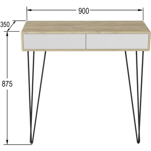 Стол-консоль Мебелик Телфорд дуб сонома/белый (П0005129)