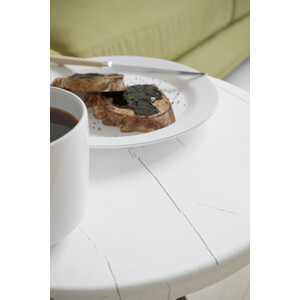 Стол журнальный Мебелик Слай белый мрамор (П0005282)