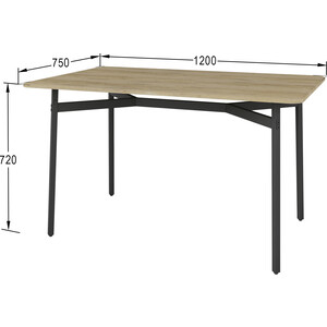Стол обеденный Мебелик Кросс дуб сонома (П0005979) Кросс дуб сонома (П0005979) - фото 3