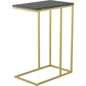 Стол придиванный Мебелик Агами Голд черный мрамор/золото (П0004778) доска разделочная пластиковая прямоугольная доляна мрамор и золото 30×20 см