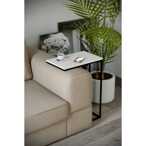 Стол придиванный Мебелик Агами белый/чёрный (SN000627) стол придиванный мебелик агами графит