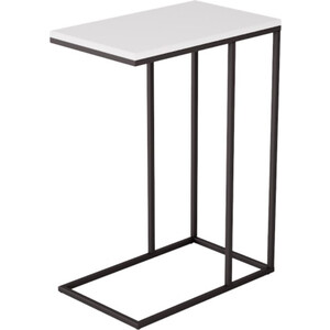 Стол придиванный Мебелик Агами белый/чёрный (SN000627)