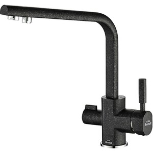 Смеситель для кухни ZorG Steel Hammer с подключением фильтра, черный матовый (SH 909 BLACK CR) смеситель для кухни kludi steel из нержавеющей стали 44850f860