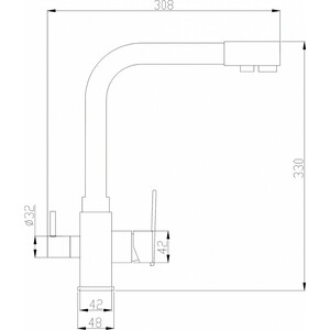 Смеситель для кухни ZorG Steel Hammer с подключением фильтра, хром (SH 805 CR)
