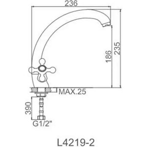 Смеситель для кухни Ledeme H19 хром (527559)