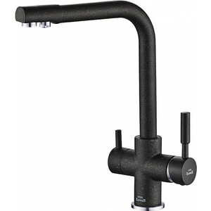 Смеситель для кухни ZorG Steel Hammer с подключением фильтра, черный матовый (SH 552 BLACK CR) смеситель для кухни kludi steel 44850f860