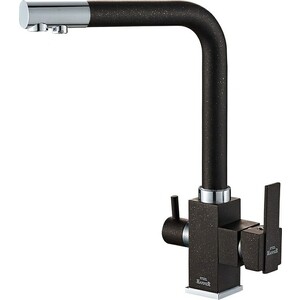 Смеситель для кухни ZorG Steel Hammer с подключением фильтра, черный матовый/хром (SH 805 BLACK CR) тостер caso novea t4 steel