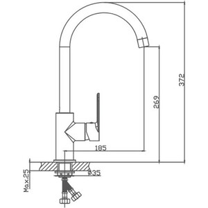 Смеситель для кухни Haiba HB617 хром (HB70617)