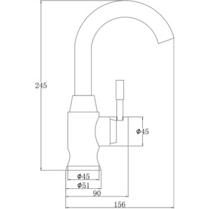 Смеситель для кухни ZorG Steel Hammer нержавеющая сталь (SH 6166 INOX)
