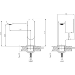 Смеситель для раковины Haiba HB590-7 черный матовый (HB12590-7)