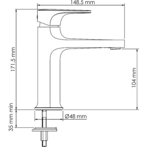 Смеситель для раковины Wasserkraft Weida хром (3103)